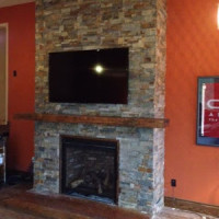 Stone Fireplace and Mantal